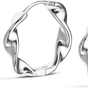 Rose Gold Earrings Small Hoop Earrings For Women Girls 18k Rose Gold Plated 925